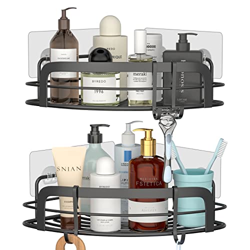 STEUGO STEUgO 2Pack corner Shower caddy, Adhesive Bath Shelf with