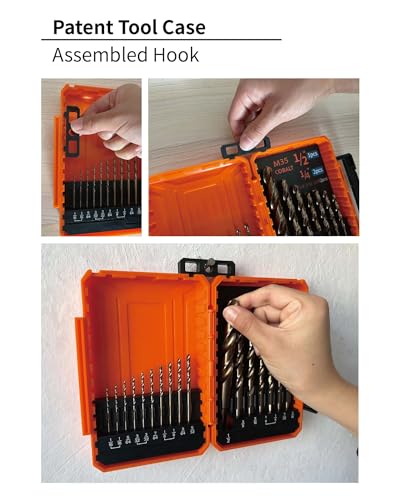 Stroton COBALT 6 SERIES BITS INCH 1/16-1/2 Cobalt Drill Bit Set (1/16-1/2 Inch, 17Pcs), M35 High Speed Steel Twist Drill Bits thumb #4