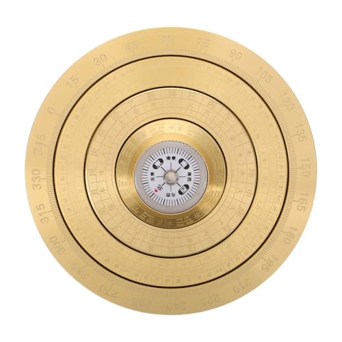 Brújula portátil china Feng Shui Bagua metal cobre miniatura 1