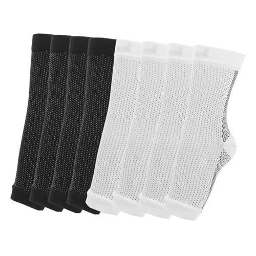 HOMOCONO 4pairs Compression Ankle Support Socks for Men Women of Breathable Wear-resistant Foot Protectors for Sports