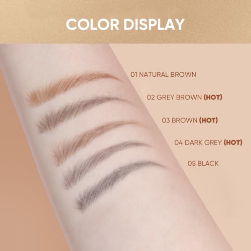 VEECCI Diamond Eyebrow Pencil, Long Lasting & Smudge-proof, Dual-Ended with Soft Brush - Image 3