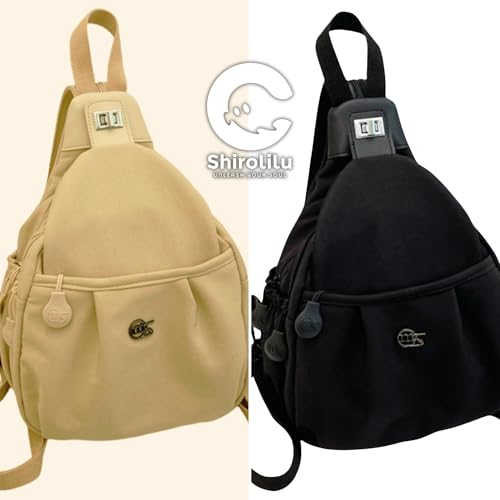 Travel Reflective Convertible Sling Backpack Key Ring Strap, Large Capacity Water Resistant Anti-Theft Crossbody (Teardrop Black)3