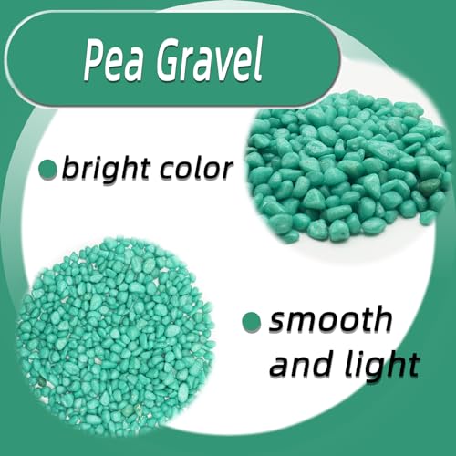 Image of Green Pebbles for Crafts, 0.9 Pound Natural Polished Aquarium Gravel, Decorative Pebbles for Indoor Plants, Turtle Tank, Vase, Succulents Cactus, Garden Landscaping