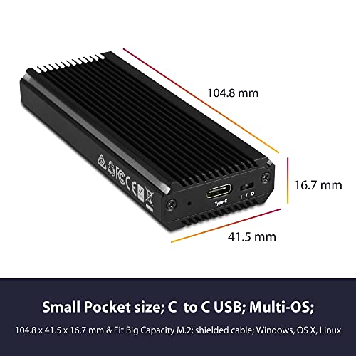 Caja externa USB 3.2 Vantec NexStar SX con RGB para M.2 NVMe/SATA miniatura 6