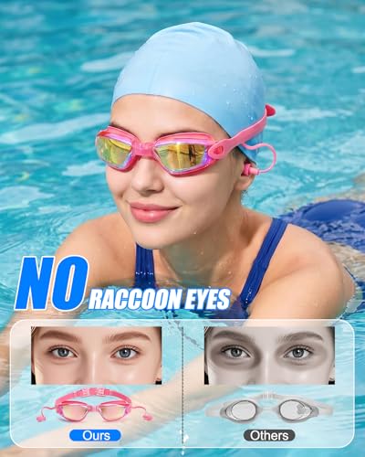 Image of Aegend Swim Goggles, Swimming Goggles No Leaking Full Protect Adult Youth