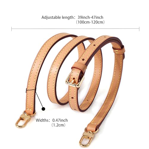 Vachetta Leather Crossbody Strap for SPEEDY L V Handbag Replacement Shoulder Strap(Length39-47 in *Width 0.47in)