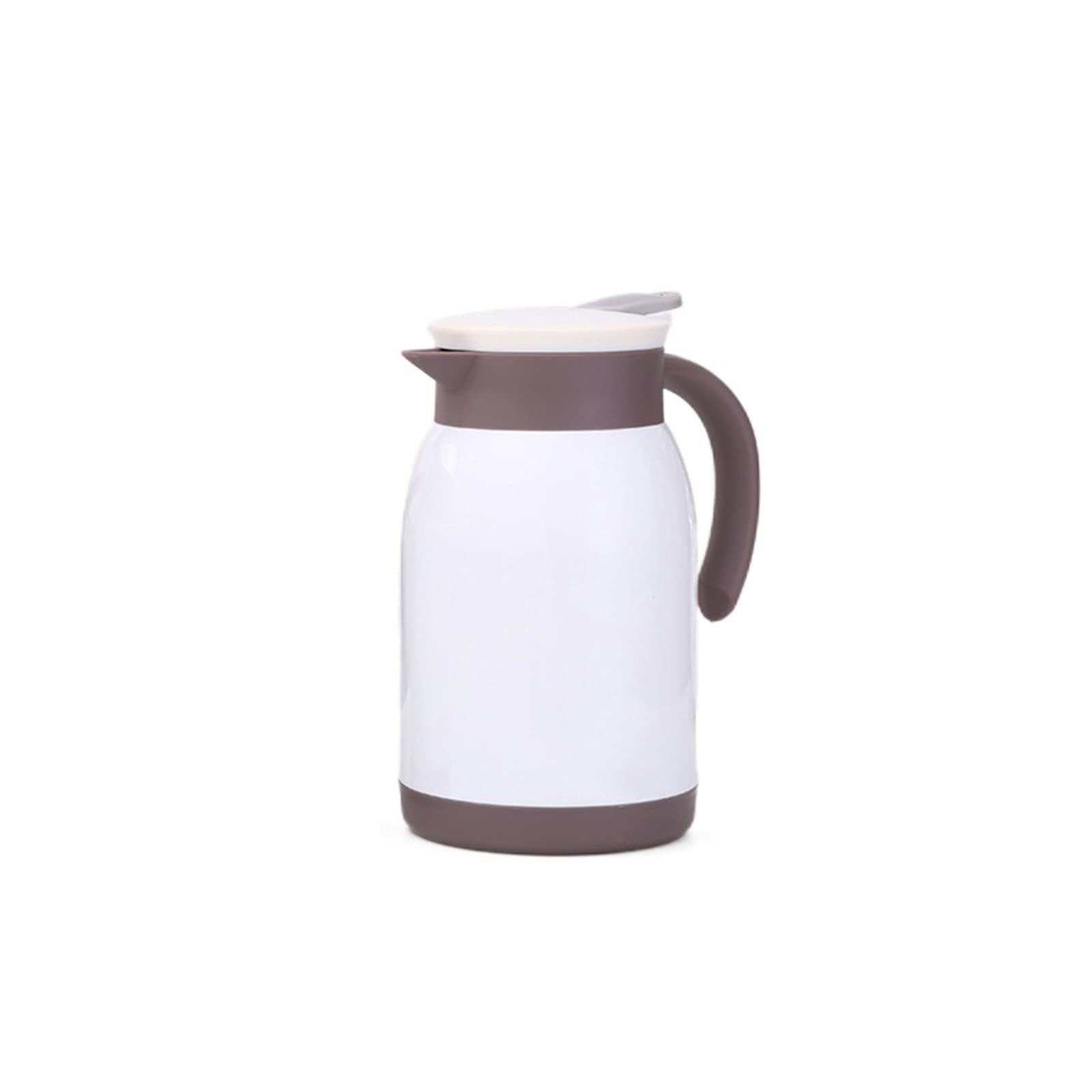 Jarra de café, jarras térmicas de Acero Inoxidable, Jarra de vacío, cafetera aislada al vacío, para café, Jugo, Leche, té (Blanco, 800 ml)