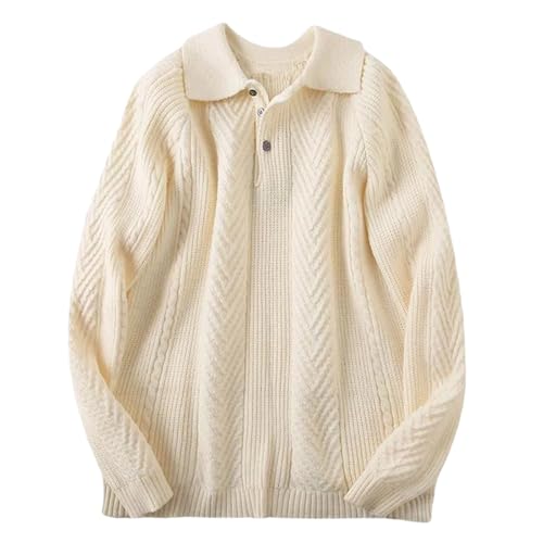 Men's Knitwear Half Button Sweater Fashion Solid Lapel Neck Edition Casual Daily Versatile Tops