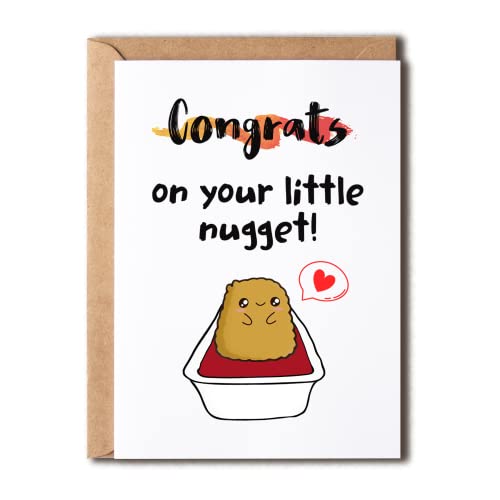 KrysDesigns Nugget Baby Card - Congrats On Your Little...
