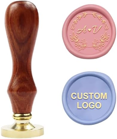 Custom Wax Seal Stamp Personalized Sealing Wax Stamp with Your Own Design Picture/Logo Customized Seal Wax Stamp for Wedding Invitation Wine Decoration Envelopes Christmas Gift and Graduation Gifts