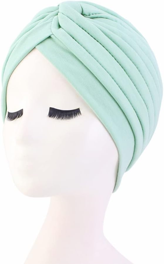 beauty YFJH Women's Cotton Turban Head Wrap Cancer Chemo Beanies Cap Headwear Cap Bonnet Hair Loss Hat - Image 2