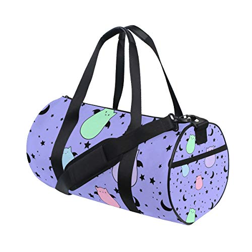Sports Gym Bag with Goth Kawaii Cute Bat Print, Travel Weekender Duffle Bag for Men Women
