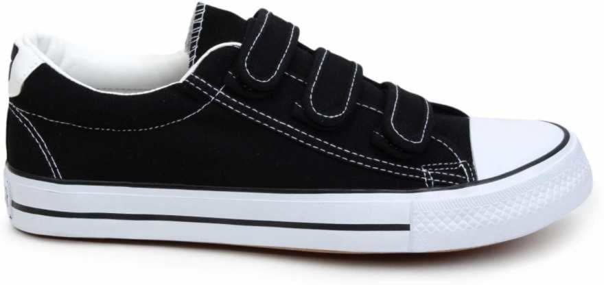 Cipramo Mens Tape Sneakers Black 8 - Image 6