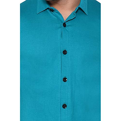 Image of Geum Men's Cotton Full Sleeve Spread Collar Casual Shirt