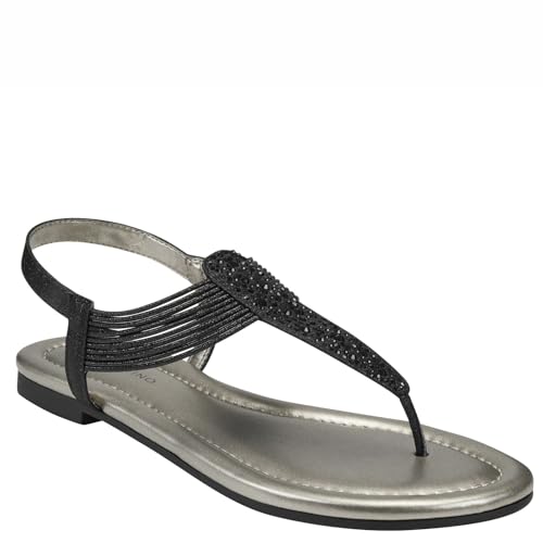 Bandolino Women's KAYTE2 Flat Sandal, Black, 7.5