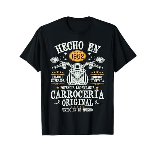 Hecho en 1962 - 63 Años Cumpleaños Moto Biker Hombre Motero Camiseta