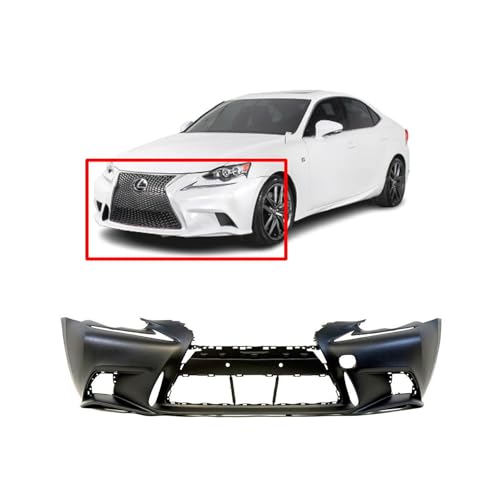 Image of FitParts Compatible with Lexus IS250 /350 2014-2016 Front Bumper Cover | Primed, Sedan, Ready to Paint, OEM 11727106, LX1000261