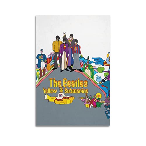 Poster décoratif sur toile The Beatles Cartoom – Impression d’art moderne pour chambre à coucher – 50 x 75 cm - Les Beatles, Paul McCartney, John Lennon, RIngo Starr, George Harrison Poster décoratif sur toile The Beatles Cartoom - Impression d'art moderne pour chambre à coucher - 50 x 75 cm