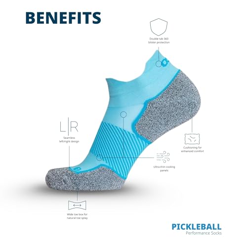 OS1st The Pickleball Sock with 360-degree blister protection, comfortable, lightweight and moisture-wicking | 3 Pack3