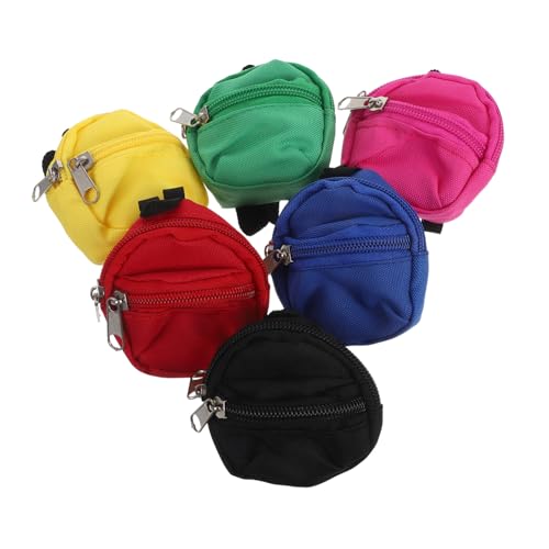 FRCOLOR 6個小型ジッパー付きお人形用バッグ 持ち運び便利なおままごと 屋外遊び用おもちゃ