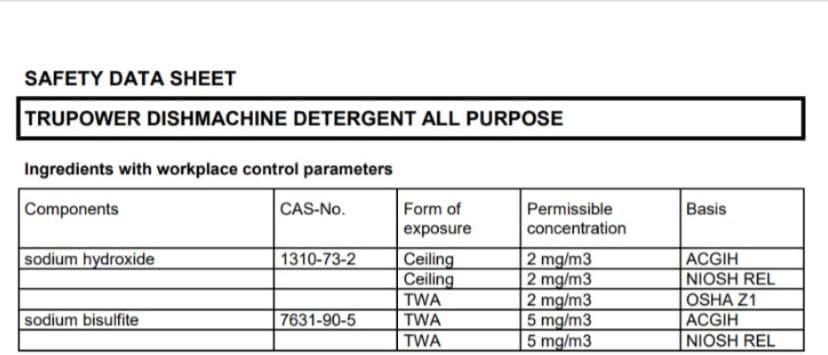 Ecolab Trupower Dishmachine Detergent All Purpose, 1 Gallon, Transparent