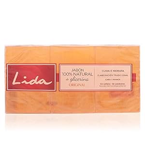 Lida Jabón 100% Natural con Glicerina – 3 Unidades