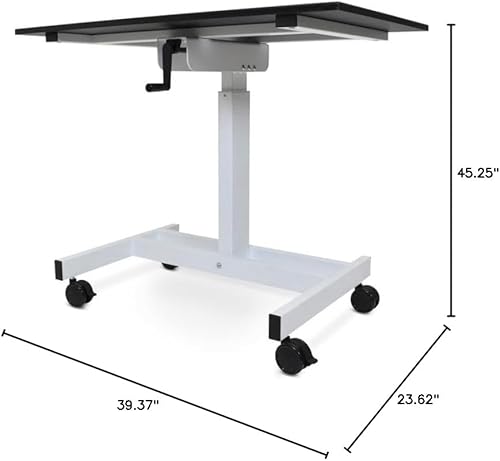 Miniatura 7 de Luxor Single Columna Biela Stand up Escritorio 23625 D x 39375 W x 30 a 4525 H