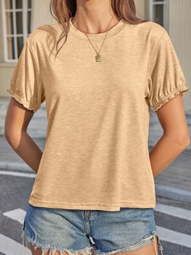 Image of UNCLECAT Women's Short Sleeve T Shirts Trendy Crew Neck Tops Basic Tee