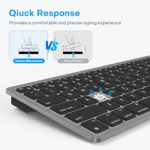 Image of OMOTON Wired Keyboard for Mac, 78 Keys Compact & Lightweight Wired Only, USB-A & Type-C Dual Interface, Compatible with MacBook Pro /Air, iMac, Mac mini /Pro, PC-Grey