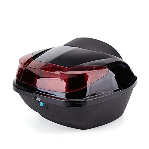 【ハウス】リアボックス トップケース バイクボックス 大容量 オートバイ パーツ 汎用 カギ付き トップケース スクーター ブラツク ホワイト ブルー ダークレッド シルバー