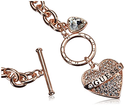 GUESS Women's Toggle Logo Charm Necklace, Rose Gold, One Size2