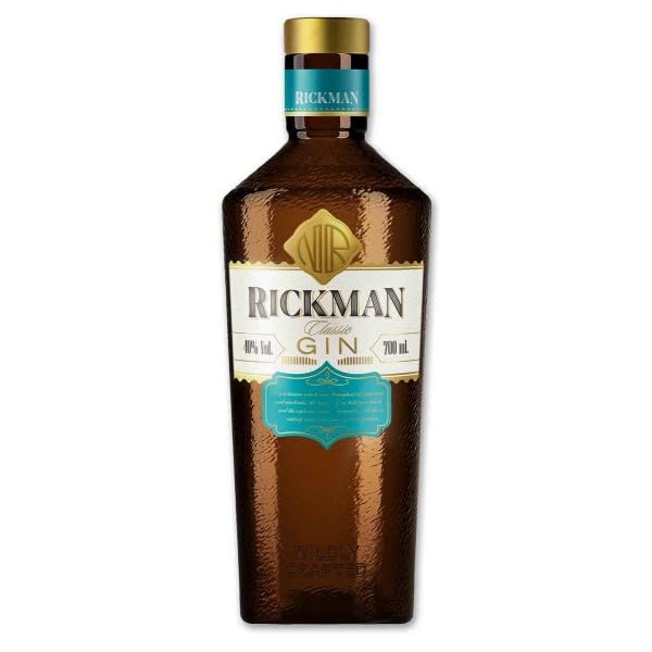 Rickman Classic Gin 70 cl – Ginebra Tradicional de Corte Clásico con Enebro Salvaje y Botánicos Seleccionados, Perfecta para Gin-Tonics Elegantes y Coctelería Refinada - 40% vol.