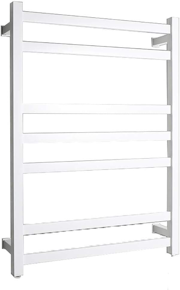 Calentador de toallas de pared para baño con diseño cuadrado de 7 barras