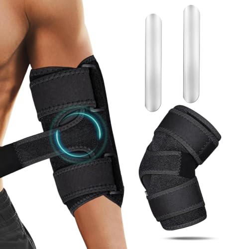flintronic Attelle de Coude Réglable, Coudiere Tendinite, Orthèse du Coude du Nerf Cubital, avec Attelles Métalliques Amovibles, Appliquer à Tendinite,...