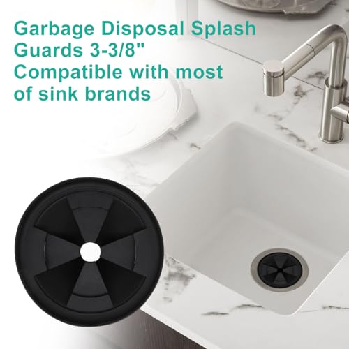 Image of 3-3 /8 inch Garbage Disposal Splash Guard, Quiet Garbage Guard Disposal Drain Cover Garbage Disposal Rubber Drain Insert Collar Drain Plugs Sink Splash Guard QCB-AM Replacement