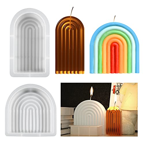 YZNlife Kerzen Harzform 2Pcs Kerzenherstellung Formen, 3D Kerzen Gießform Ornamente Kerzen Mold, Candle Resin Form für Handarbeit, Duftkerze, Seifen Cover