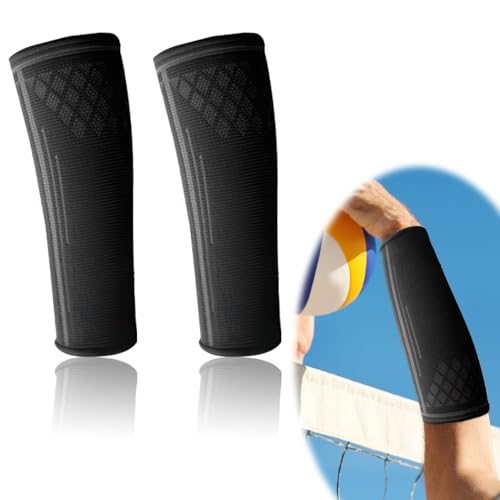 Volleyball Armschoner, Volleyball Armmanschetten Armguard Volleyball-Armstulpen Sportarmbänder Volleyball Arm Sleeves Armschoner Volleyball Badmint Armstulpen Armschützer für Männer Frauen(Schwarz, M)