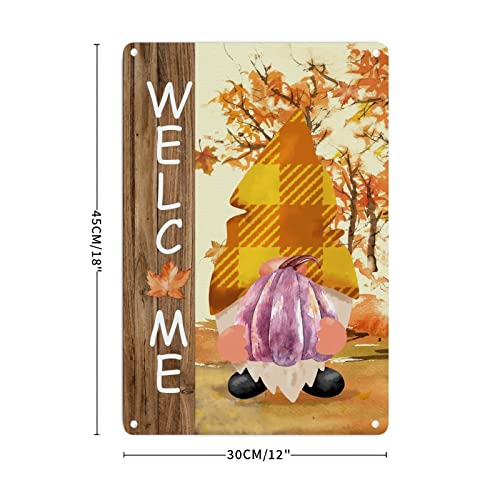 Panneau métal Hello Pumpkin : idée cadeau d'automne originale - 7