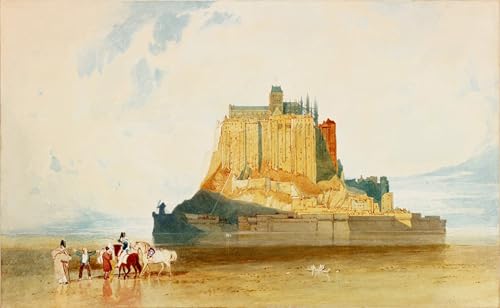 XcBAIHOUD Reproducción de lienzo Lienzo Imagen Lienzo Murales Mont St Michel di John Sell Cotman para Decoración de Paredes 60x90cm