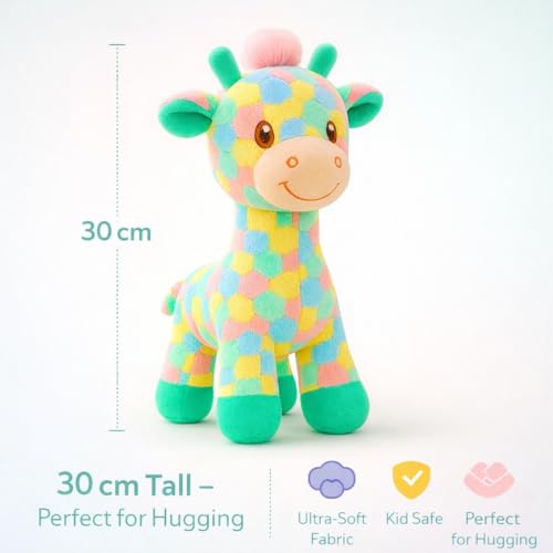 Image of Babique Ziraffe Multi Plush Soft Toy Cute Kids Animal Home Decor Boys /Girls (30 cm)