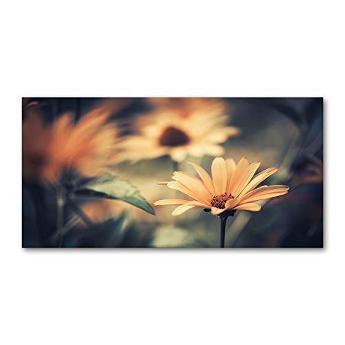 Splashback guard en verre trempé résistant aux chocs motif floral beige de printemps