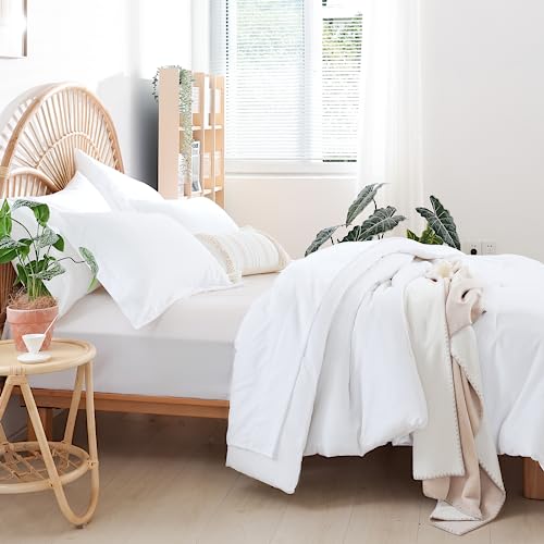 Image of weigelia White Full Comforter Set with Sheets - 7 Pieces Bed in a Bag Full