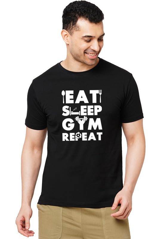 Image of Wear Your Opinion Mens Graphic Printed T-Shirt (Design: Gym Repeat)