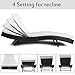 Tangkula Outdoor Patio Chaise Lounge Chair Ergonomic Shape Handwoven Outdoor Patio Pool Furniture with Heavy Padded Non-Slip Cushions Backrest Adjustable Wicker Chaise Lounger Black