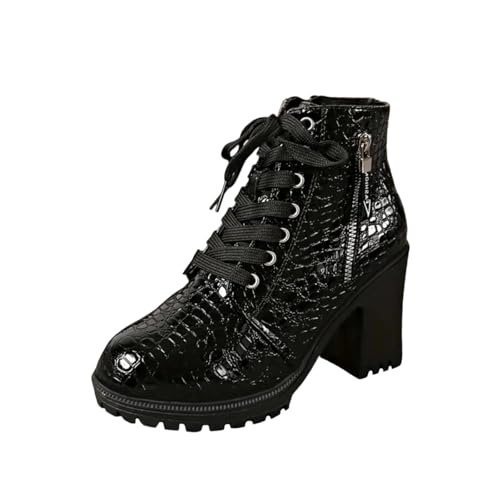 Bottes courtes femme talon épais automne hiver bout pointu noir 40 EU
