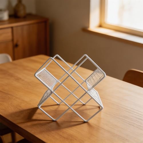 Casier à vin moderne en fer blanc support chic et horizontal pour bouteilles