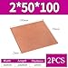 RhLLvJ 2 Pure Copper Sheets, 2Mm Thickness, for Handicrafts, Jewellery, Maintenance, Electrical, Industrial, (Size : 2 * 50 * 100mm 2)