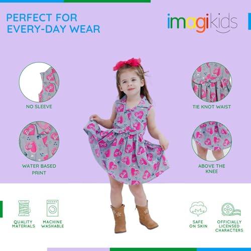 Barbie Girls Chambray Dress Toddler to Big Kid Sizes (2T - 14-16)2