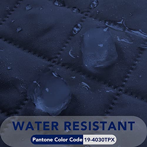 Image of PureFit Reversible Quilted Sofa Cover, Water Resistant Slipcover Furniture Protector, Washable Couch Cover with Non Slip and Elastic Straps for Kids, Dogs, Pets (XX Large, Navy /Ivory)
