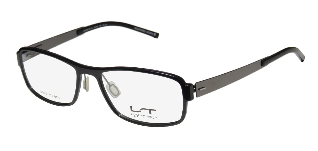 Lightec7117l Mens/Womens Designer Full-Rim Shape Spring Hinges Simple & Elegant Cold Insert Eyeglasses/Glasses